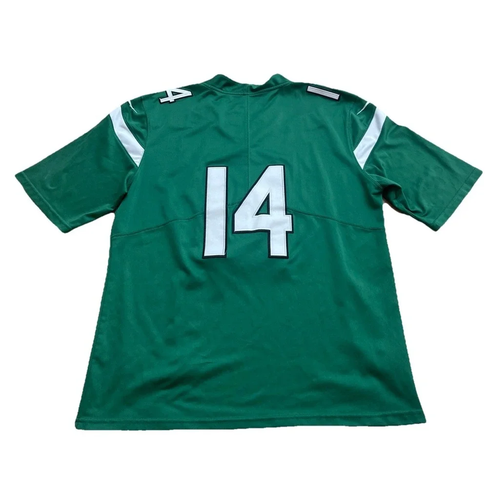 Nike NY Jets NFL 100th Anniversary Patch Jersey Green #14 Darnold Mens L No Name